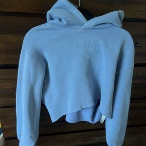 Blue vitality crop hoodie